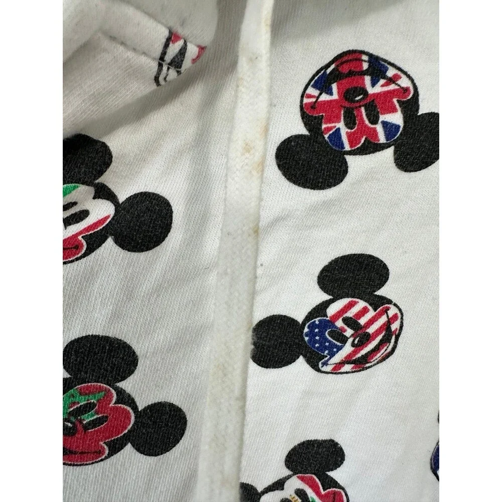 Walt Disney World 100% Cotton Epcot World Showcase Mickey Mouse Flags Zip Hoodie